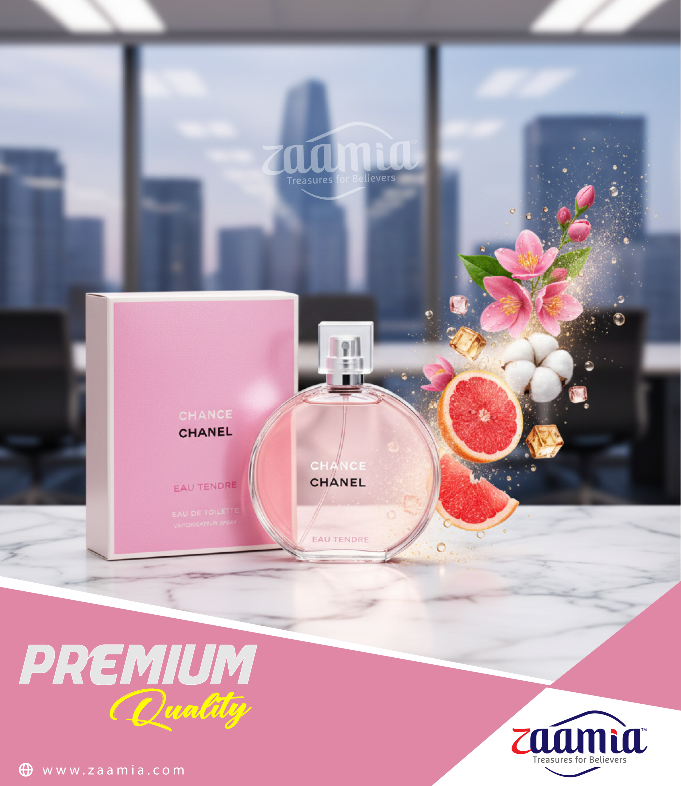 Chance Chanel- Eau Tendre - EDT-zaamia Chance Chanel (Eau Tendre) -EDT - Image 1
